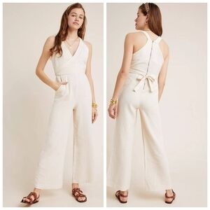 By Anthropologie Demi Textured Jumpsuit